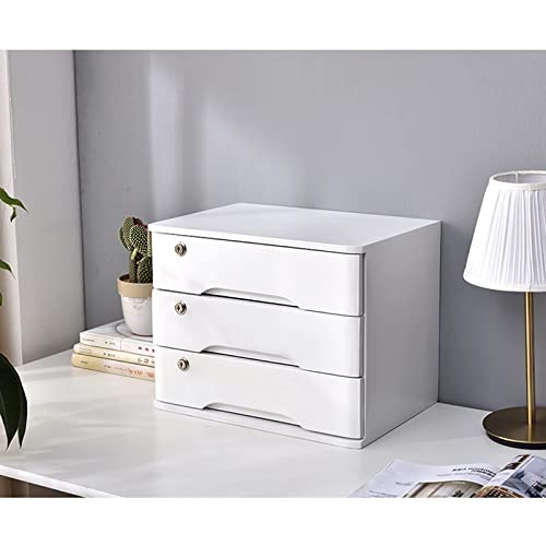 Desktop Storage Box With Drawers - Desktop File Cabinet Organizers, Flat File Cabinet Storage Box, Desktop Drawer Cabinet With Lock, Wooden File Cabinet/Desktop Storage Cabinet/Data Cabinet ( Color :