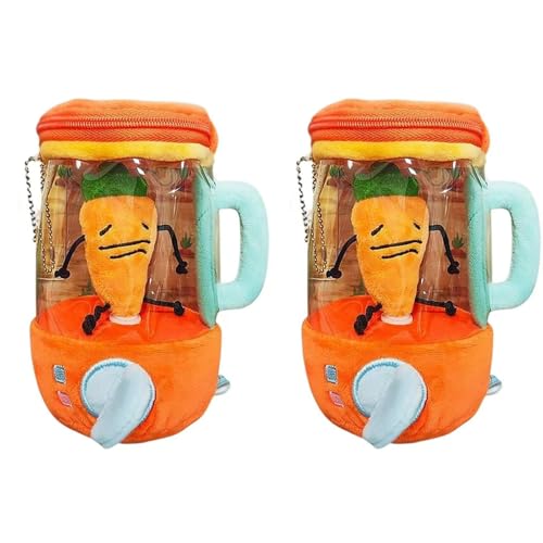 Zeaoii Carrot Blender Plush, Carrot Blender Toy, Carrot Juicer Plush Toy, Plush Carrot in Blender Toy (2pcs)