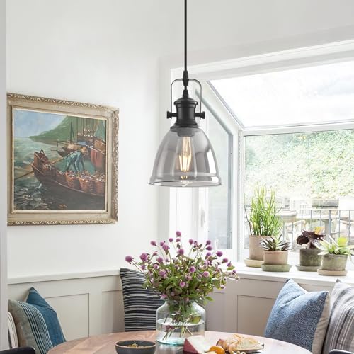 LWWHQ Black Pendant Lights Kitchen Island 2 Pack