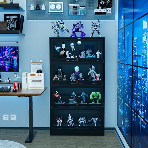 BONITURE Display Cabinet with Acrylic Glass Doors