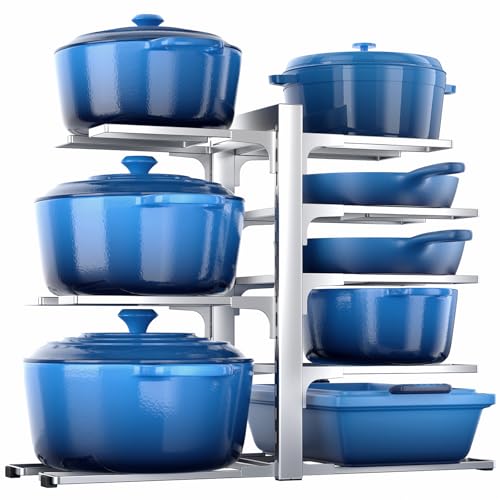 ORDORA 8-Tier Pots and Pans Organizer under Cabinet, Kitchen Cabinet Organizers and Storage