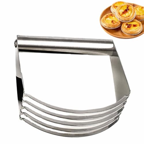 Generic Pastry Blender Cutter - Heavy Duty Bladed Pastry Blender | Dough Scraper with Handle | Stainless Steel Dough Blender | Multi Functions Professional Dough Blender Mixer for Baking