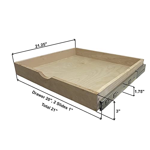 COUVER DIY Non-Assembled Birch Wood, Pull-Out Cabinet Organizers, Under Sink Organizers for Bathroom & Kitchen, Cabinet Slide-Out Organizers and Storage, Soft Closed Rail