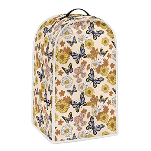 Hechitok Butterfly Kitchen Blender Cover Sunflower Blender Dust Cover Blender Covers Machine Washable Blender Covers For kitchen Appliance Covers (9.4