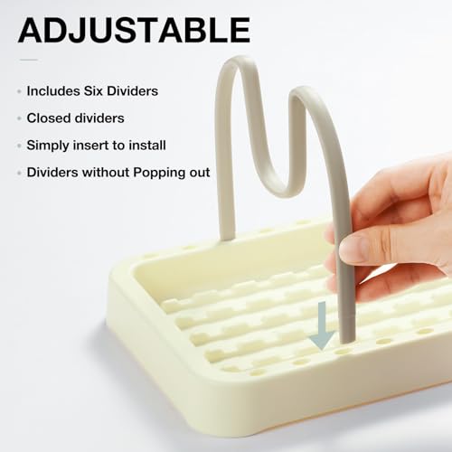 PanPanPal Pots and Pans Organizer for under Cabinet, Pot Organizers inside Cabinet with 6 Adjustable Compartment, Kitchen Cabinet Organizers and Storage for Bakeware, Cutting Board, Pot Lids