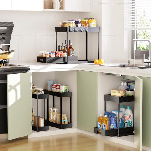 Delamu 3 Pack Under Sink Organizers and Storage