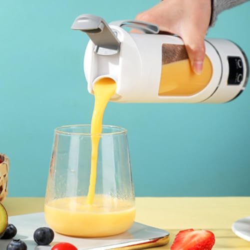 Portable Blender Personal Blender - Portable Blender For Shakes And Smoothies With Lid - Rechargeable Digital Display Small Travel Blender