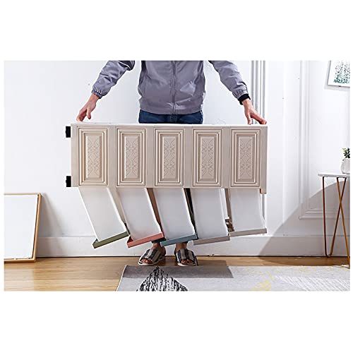 WOQLIBE Dresser Drawer Organizers,Plastic Dresser with 6 Drawers, Tall Lockable Storage Cabinet with Wheel, Dresser Drawer Organizers for Baby Clothing/Bedroom/Playing Room