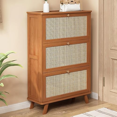 HOBIBA Shoe Cabinet for Entryway, Shoe Cabinet with Doors, Slim Shoe Cabinet, Narrow Shoe Cabinet, Shoe Organizers(Color:A)