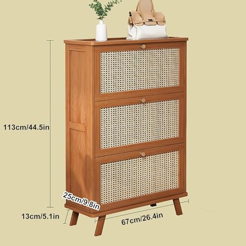 HOBIBA Shoe Cabinet for Entryway, Shoe Cabinet with Doors, Slim Shoe Cabinet, Narrow Shoe Cabinet, Shoe Organizers(Color:A)