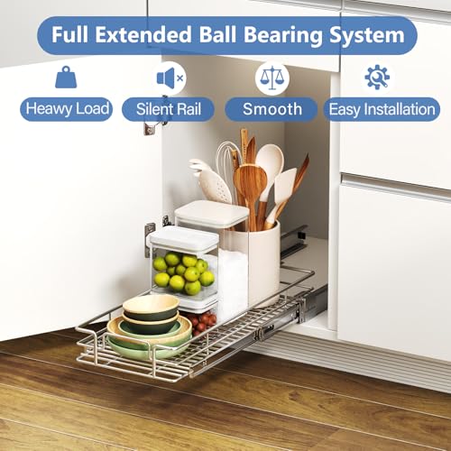 ROOMTEC Pull Out Cabinet Organizer, Cabinet Pull Out Shelves 7½