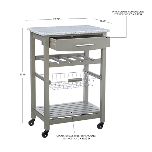 Linon Kitchen Island, Gray