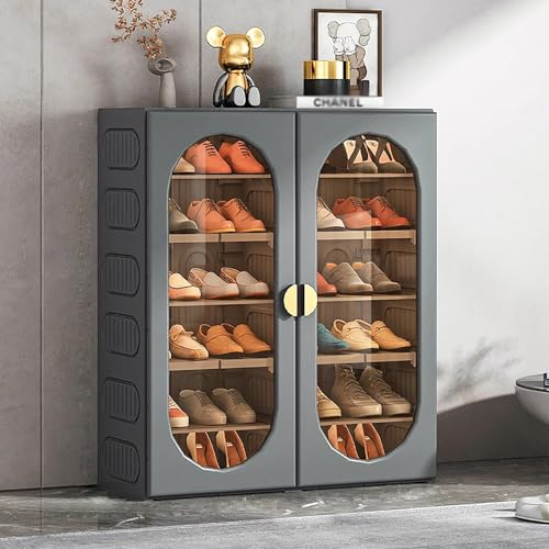 HOBIBA Shoe Cabinet for Entryway, Shoe Storage Cabinet, Shoe Rack for Entryway, Shoe Organizer, Folding Shoe Cabinet Shoe Organizers(Color:B