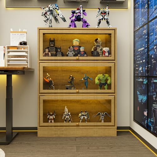 BONITURE Display Cabinet with Acrylic Glass Doors