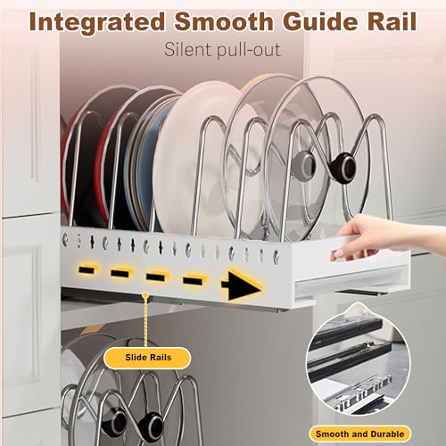 bealy 2 pack Pots and Pans Organizer for Under Cabinet
