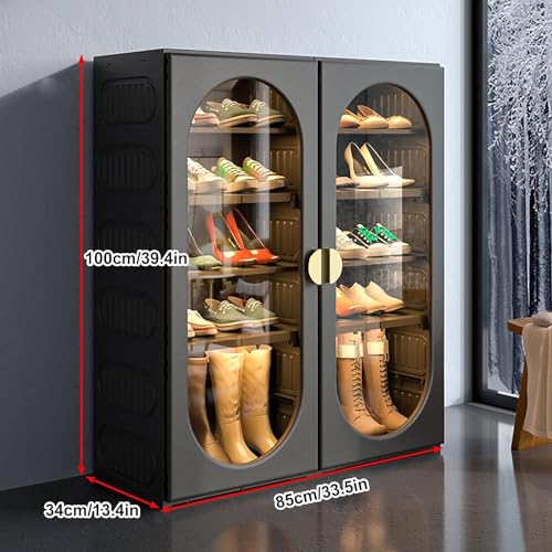 HOBIBA Shoe Cabinet for Entryway, Shoe Storage Cabinet, Shoe Rack for Entryway, Shoe Organizer, Folding Shoe Cabinet Shoe Organizers(Color:B