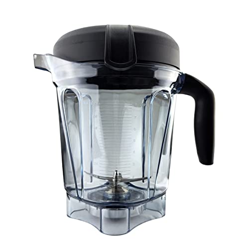 64-Ounce Blender Container, Transparent Food Blender Container with Blade Lid Blender Replacement Parts Fit for Vitamix 5300 Container Blender Pitcher Compatible for G-Series Blender 2L