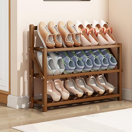 Slim Shoe Cabinet for Hallway,Bamboo entryway shoe cabinet,Narrow Shoe Storage Cabinet,Narrow Shoe Rack Cabinet,shoe organizers and storage Place it diagonally,Suitable for corridors,bedrooms ( Size :