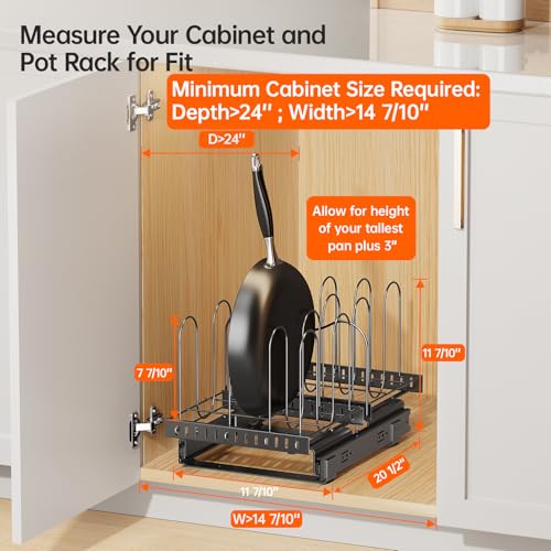PanPanPal Pots and Pans Organizer for under Cabinet