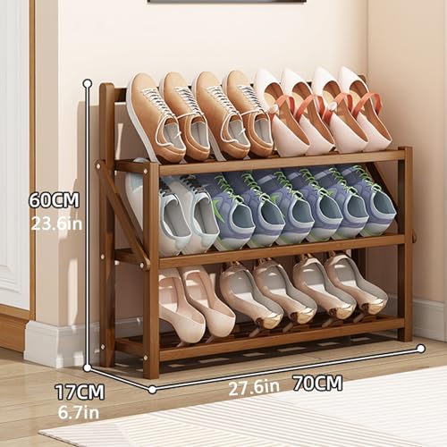Slim Shoe Cabinet for Hallway,Bamboo entryway shoe cabinet,Narrow Shoe Storage Cabinet,Narrow Shoe Rack Cabinet,shoe organizers and storage Place it diagonally,Suitable for corridors,bedrooms ( Size :