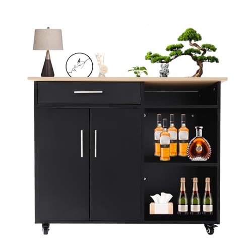 Gdrasuya10 Rolling Kitchen Island Cart Kitchen Island Storage Table on Wheels 42