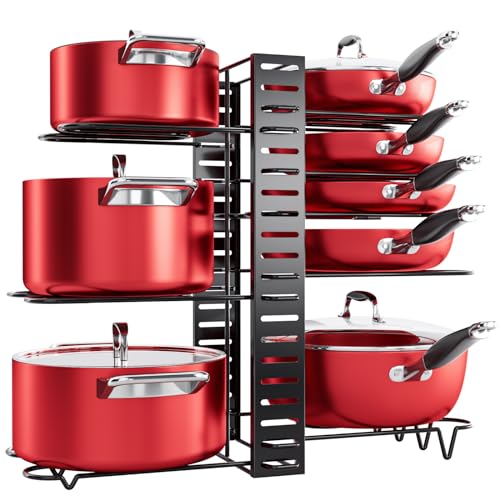 MUDEELA Pots and Pans Organizer Rack under Cabinet