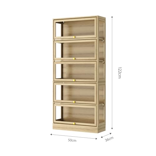 BONITURE Display Cabinet with Acrylic Glass Doors