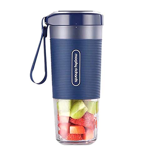 QREZ Portable Blender, Mini Blender Smoothie Maker with USB Rechargeable Electric Blender Professional Commercial for Vegetables and Fruit Smoothie Maker Blender Food Processor 1400Mah 300Ml,Blue