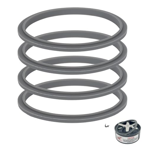 Blender Gasket Replacement Parts, Rubber Ring Seal Rings Blender Accessories for Nutribullet Blender 900W & 600W Series (4 Pieces)