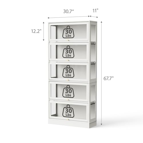 Boniture Display Cabinet with Acrylic Glass Doors
