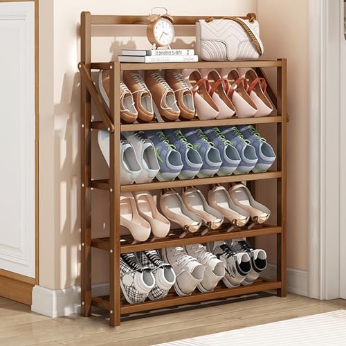 Slim Shoe Cabinet for Hallway,Bamboo entryway shoe cabinet,Narrow Shoe Storage Cabinet,Narrow Shoe Rack Cabinet,shoe organizers and storage Place it diagonally,Suitable for corridors,bedrooms ( Size :