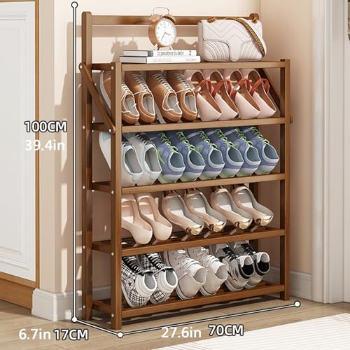 Slim Shoe Cabinet for Hallway,Bamboo entryway shoe cabinet,Narrow Shoe Storage Cabinet,Narrow Shoe Rack Cabinet,shoe organizers and storage Place it diagonally,Suitable for corridors,bedrooms ( Size :