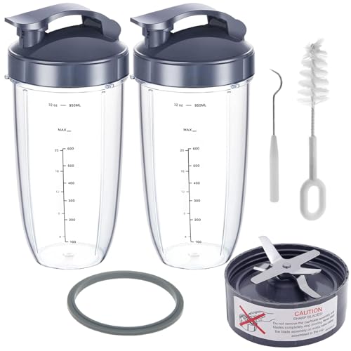 32oz Blender Cups Compatible with nutribullet Blender Cups Replacement NutriBullet 600w/900w Blender