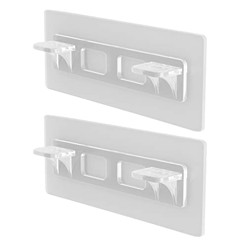 lazyfun Shelf Holder Shelf Support Clips Self Adhesive Pegs For Closet Cabinet Shelf Free ​Bracket Storage Shelf Cabinet Shelf Organizers Clear
