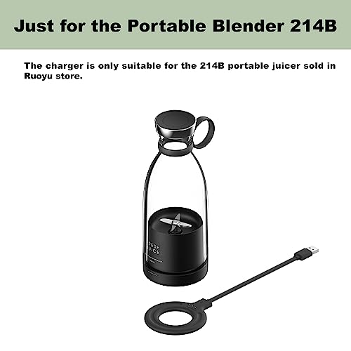 OTPEIR Personal Size Blender Charger, Portable Blender Charger, Battery Powered USB Blender Charger (Black-B)