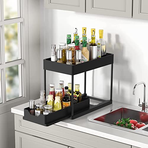 Beeptrum Under Sink Organizers and Storage, Bathroom Organizer, Cabinet Organizer, Kitchen Organization