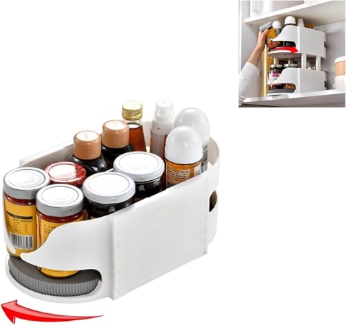 Lazy Susan Turntable for Cabinet, Refrigerator Organizers and Storage, Cabinet, Pantry, DlY 360° Rotate Turntable Organizer for Kitchen, Cabinet Dining Table Counter top Vanity