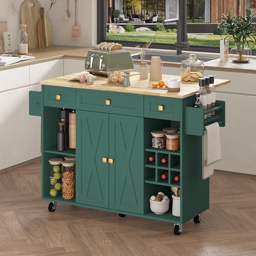 ZOSQUARE Kitchen Island with Storage