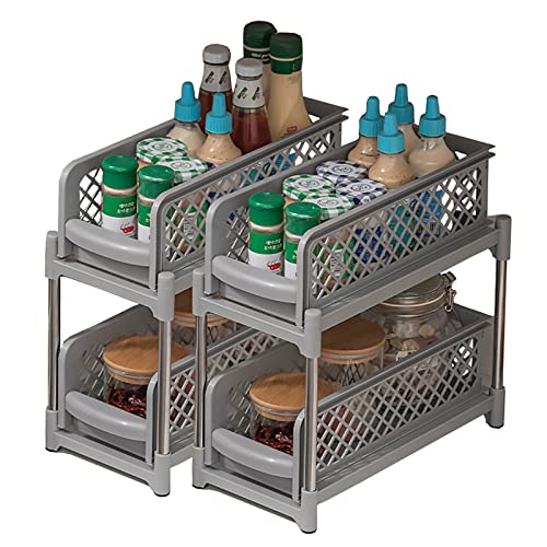 OFLILAK 2 Pack Under Sink Organizers and Storage
