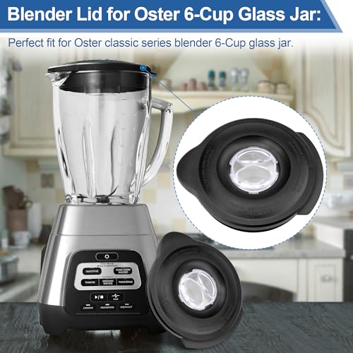 Blender Lid Cover Replacement for Oster Blender 6-Cup Glass Jar, Blender Cap Compatible with Oster Pro 1200 Blender
