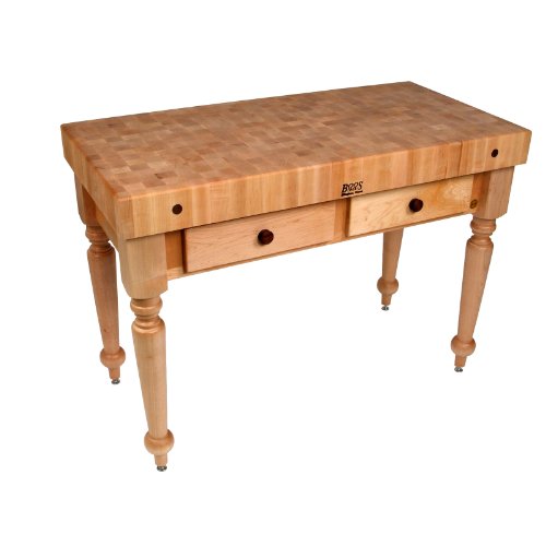 Rustic Country Kitchen Island w Drawers (Island)