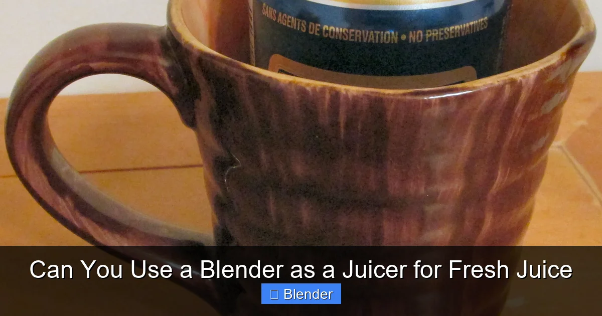 Can You Use a Blender as a Juicer for Fresh Juice - content1 visual guide
