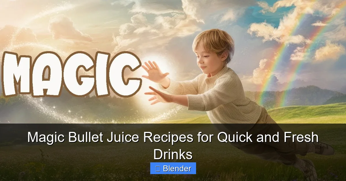 Magic Bullet Juice Recipes for Quick and Fresh Drinks - content2 visual guide