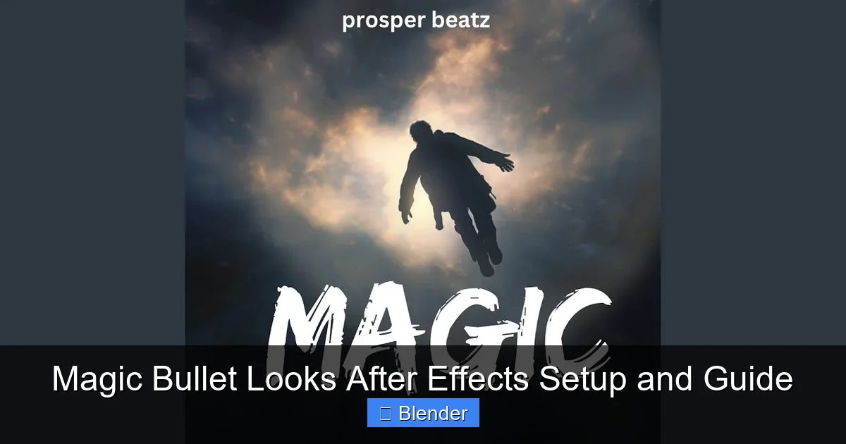 Magic Bullet Looks After Effects Setup and Guide - content1 visual guide