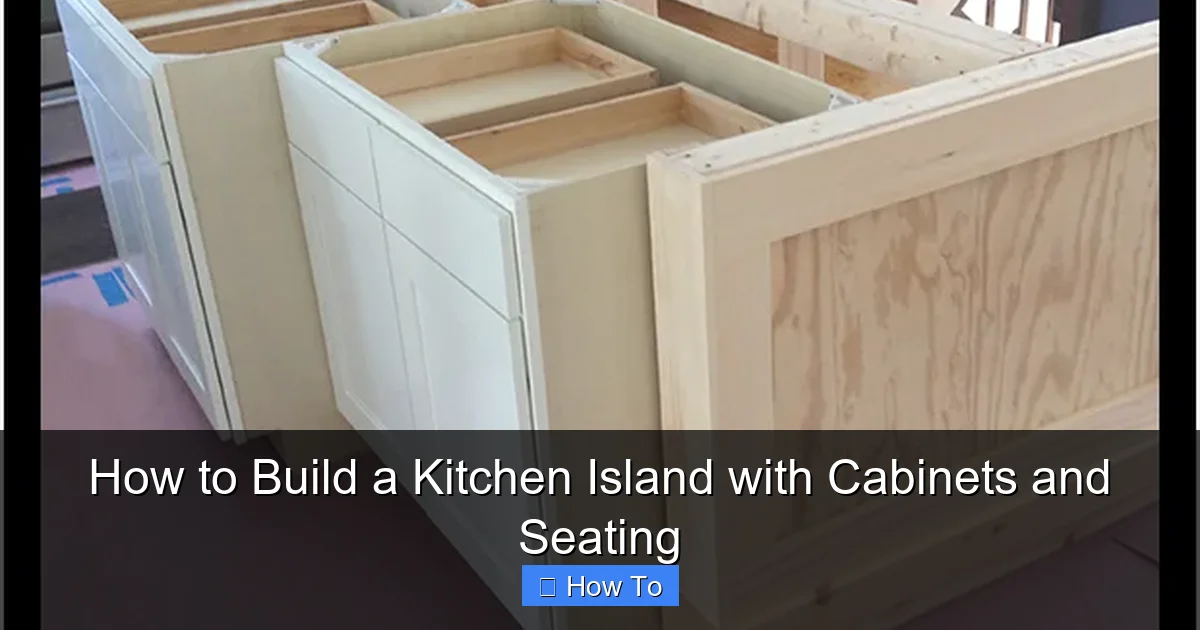 How to Build a Kitchen Island with Cabinets and Seating - content1 visual guide