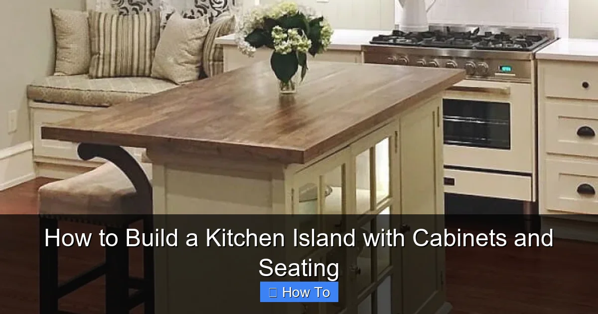 How to Build a Kitchen Island with Cabinets and Seating - content2 visual guide
