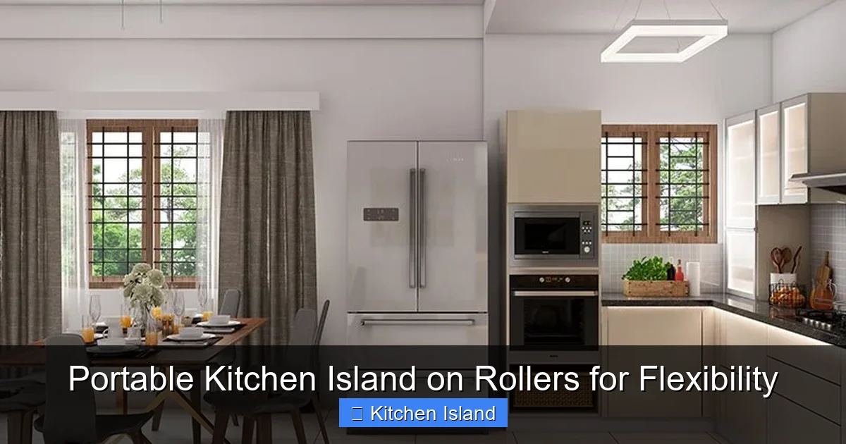 Portable Kitchen Island on Rollers for Flexibility - content1 visual guide