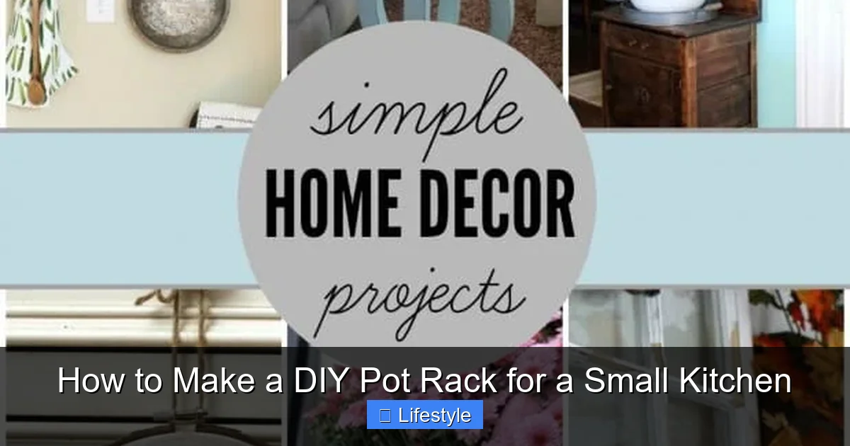 Featured image for How to Make a DIY Pot Rack for a Small Kitchen