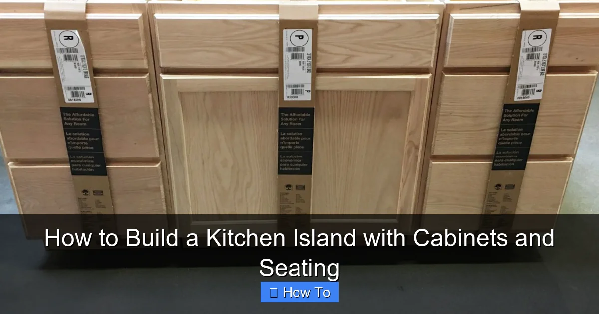 Featured image for How to Build a Kitchen Island with Cabinets and Seating