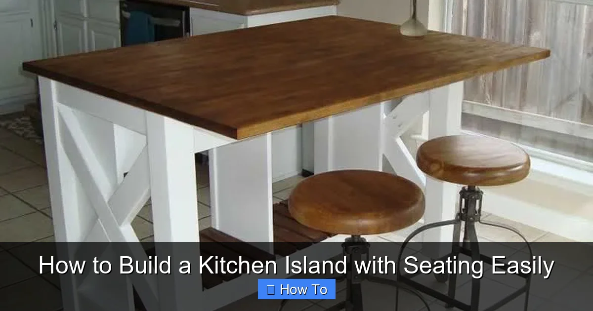 Featured image for How to Build a Kitchen Island with Seating Easily